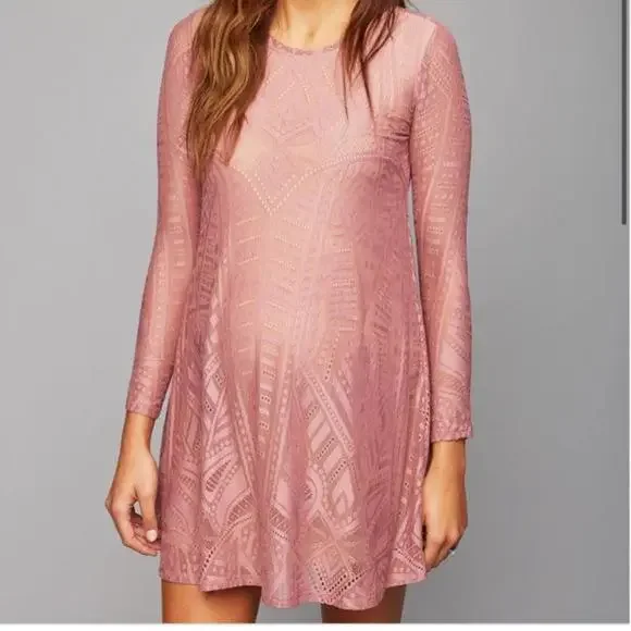 BCBGMaxAzria | Dresses | Bcbgmaxazria Dusty Pink Lace A Line Maternity Mini  Dress | Poshmark